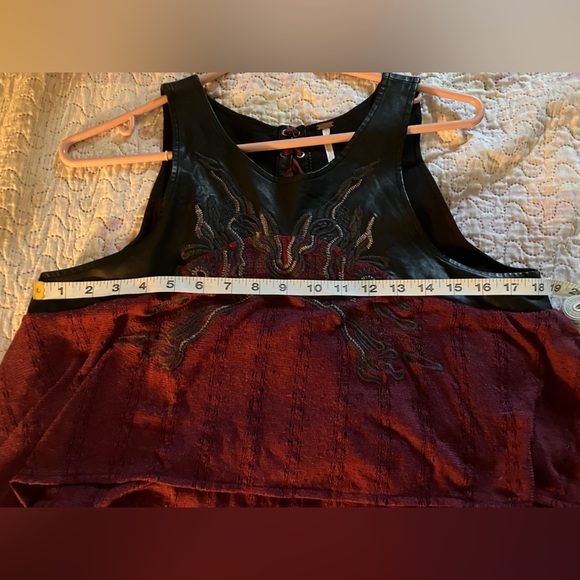 FREE PEOPLE ~ Boho Rock N Roll Tiered Keyhole Tunic Top - Picture 8 of 8